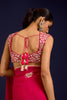 Fuchsia Embroidered Modal Satin Saree Set