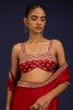 Blush Pink Embroidered Net Saree Set