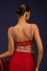 Blush Pink Embroidered Net Saree Set