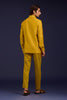 Mustard Chanderi Bandhej and Linen Satin Bundi Set