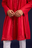 Red Chinniya Silk embroidered stole
