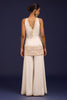 Ivory Embroidered Modal satin Sharara Set