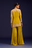 Mustard Organza Modal Satin Embroidered Sharara Set