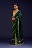 Green Embroidered Chinniya Silk Saree Set