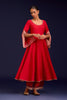 Red Dori Embroidered Anarkali Set