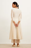 Pooja Hegde in Ivory Zari Detailed Anarkali Set