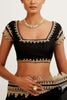 Sara Ali Khan in Black Embroidered Georgette Organza Saree