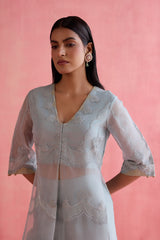 Ada - Ice Blue Jacket Set