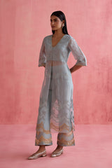 Ada - Ice Blue Jacket Set