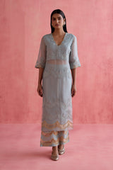 Ada - Ice Blue Jacket Set