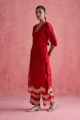Ada - Red Jacket Set