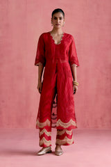 Ada - Red Jacket Set