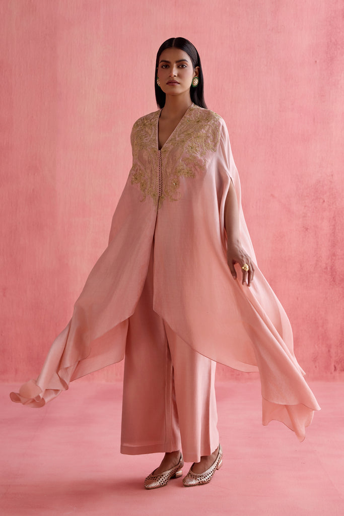 Meher Kaftan Set - Blush Pink