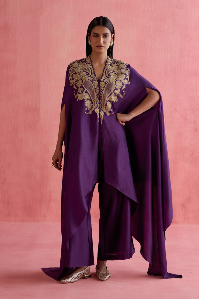 Meher Kaftan Set - Purple