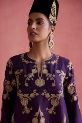 Nargis - Purple Dhoti Set