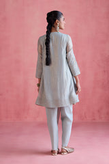 Fiza - Ice Blue Dhoti Set