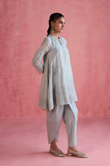 Fiza - Ice Blue Dhoti Set