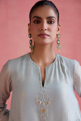 Fiza - Ice Blue Dhoti Set