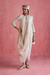 Fiza - Ivory Dhoti Set