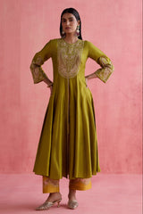 Zeenat - Green Anarkali Set