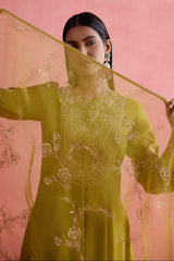 Zeenat - Green Anarkali Set