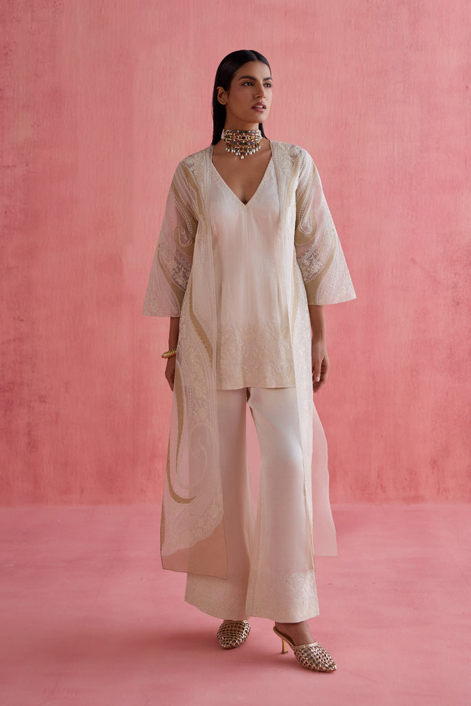 Shireen Jacket Set - Ivory