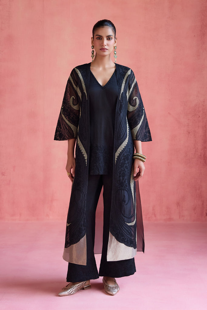 Shireen Jacket Set - Black