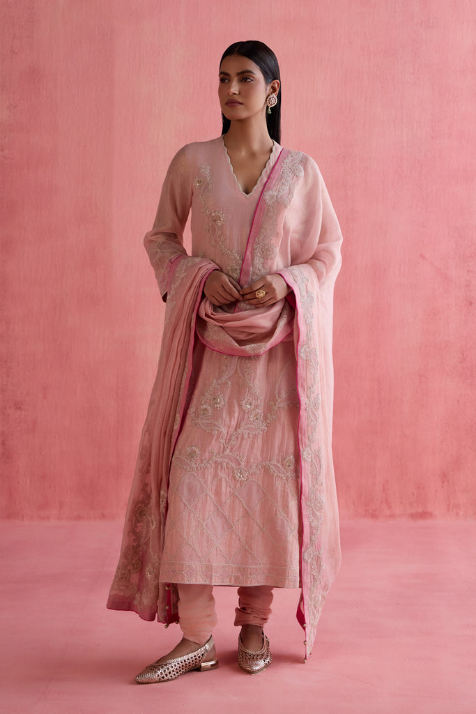 Khwaab Kurta Set - Blush Pink