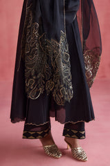 Gul - Black Anarkali Set