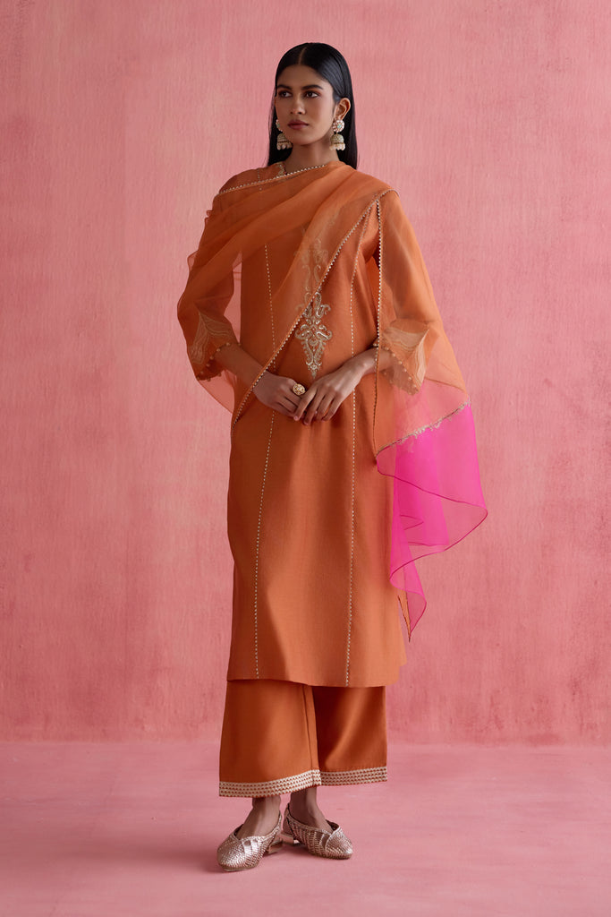 Rumi Kurta Set - Orange