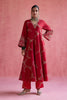 Nazm Anarkali Set - Red