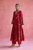 Nazm Anarkali Set - Red