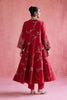 Nazm Anarkali Set - Red