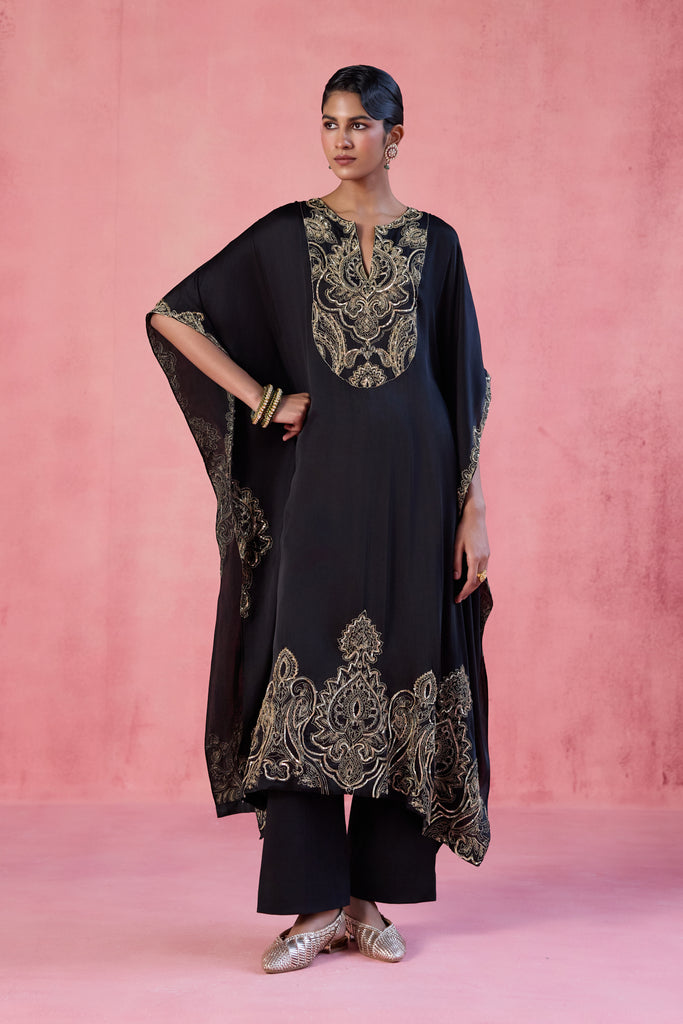Zoya Kaftan Set - Black
