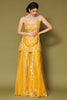 Bright Yellow Organza Sharara Set