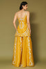Bright Yellow Organza Sharara Set