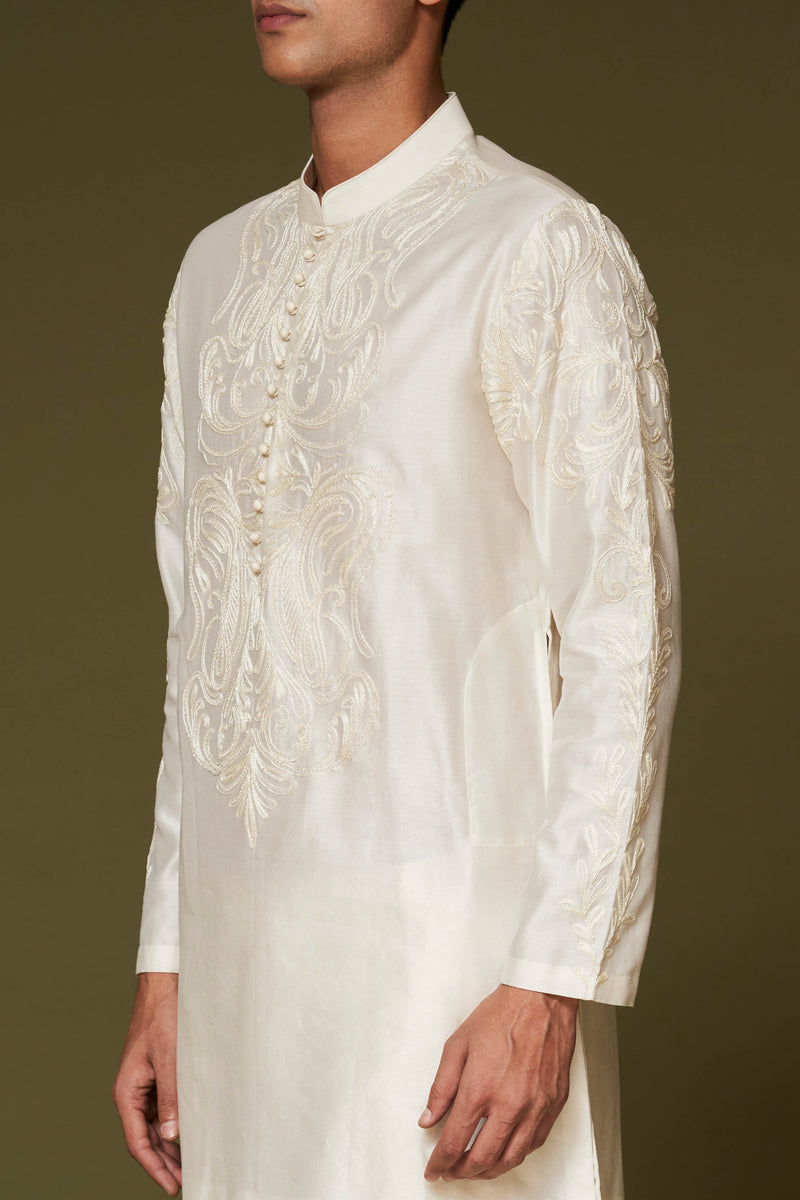 Ivory Dori Embroidered Kurta Set