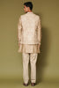 Sand Dori Embroidered Bundi Set with Potli Button Kurta