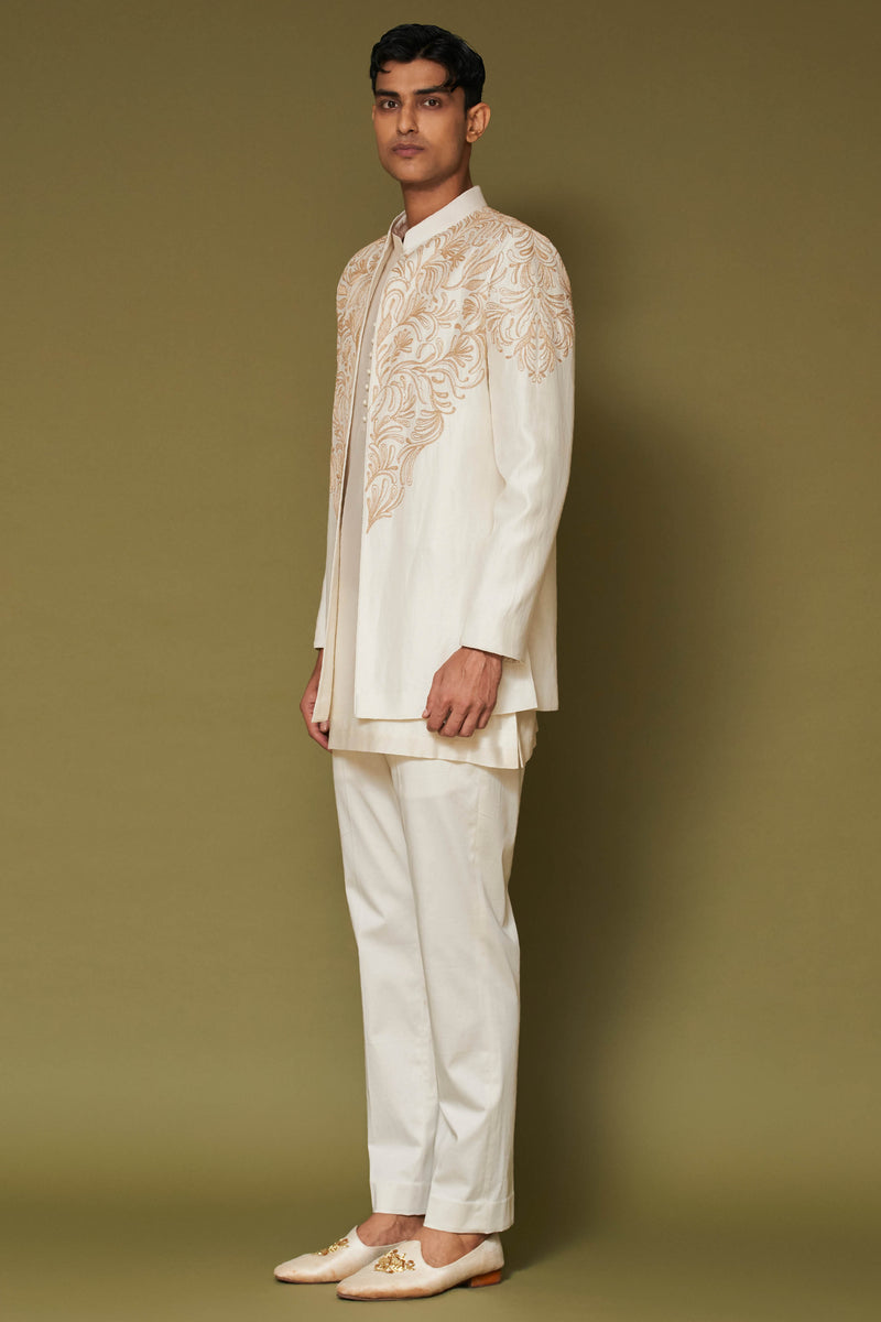 Ivory Dori Embroidered Bandhgala Set