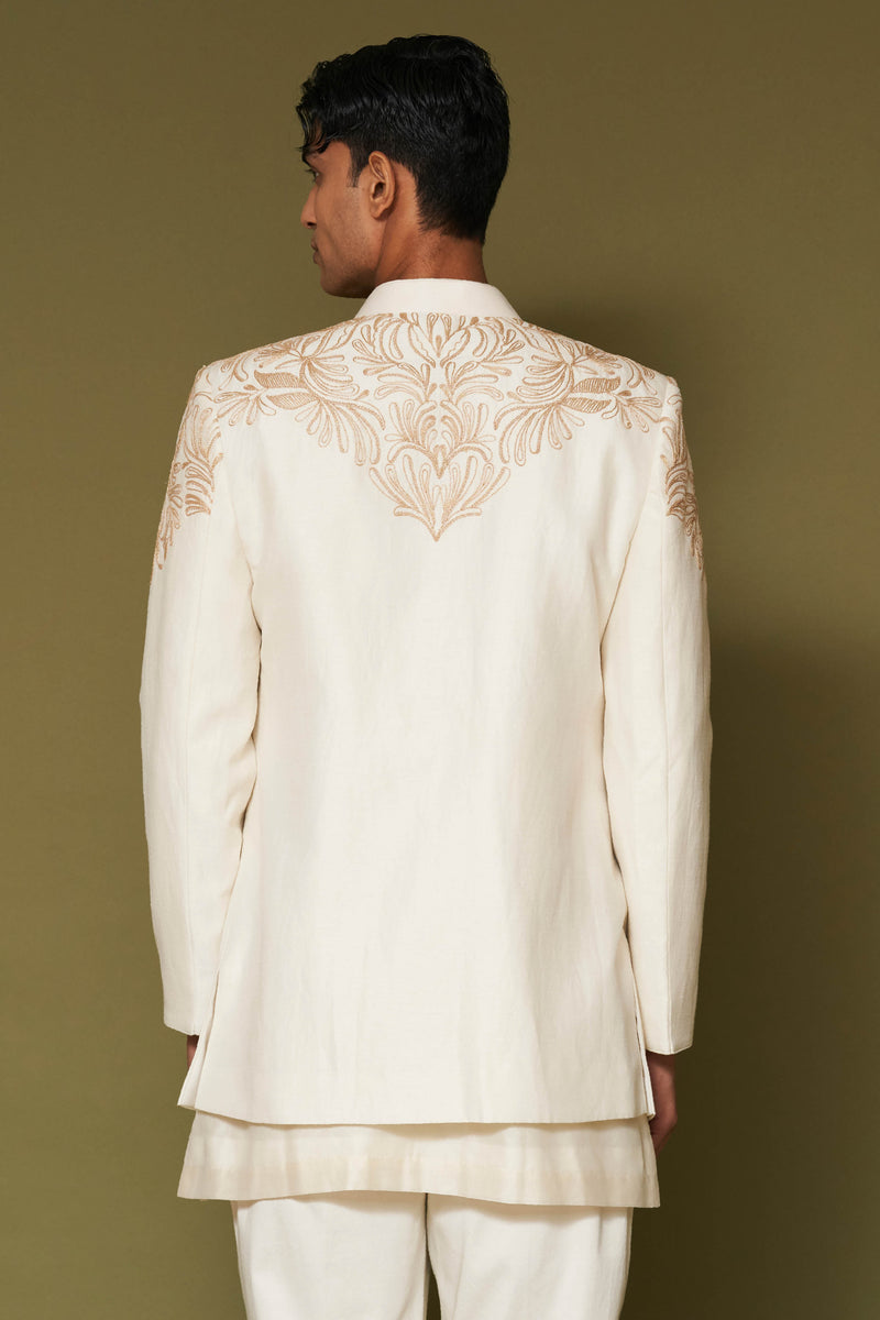 Ivory Dori Embroidered Bandhgala Set