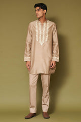 Sand Dori Embroidered Chanderi Kurta Set