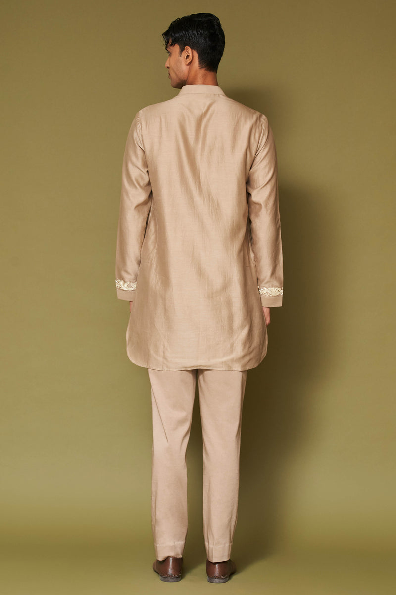 Sand Dori Embroidered Chanderi Kurta Set