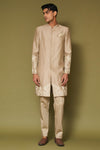 Sand Dori Embroidered Linen Satin Sherwani Set