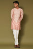 Blush Pink Dori Embroidered Kurta Set