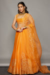 Orange Hand Block Print Lehenga Set (RTS)