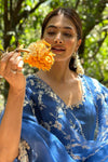 Pooja Hegde in Blue Dori Embroidered Anarkali Set