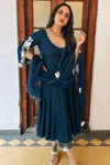 Sonakshi Sinha in Blue Embroidered Anarkali Set
