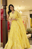 Divya Boppana in Yellow Embroidered Silk Satin Lehenga