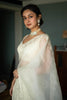 Aishwarya Arjun in Ivory Dori Embroidered Silk Organza Saree