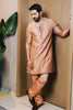 ayushmann khurrana in Caramel Emboidered Silk Chanderi Kurta Set